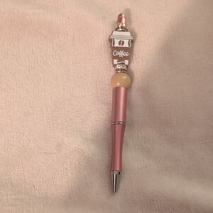 Pink Coffee Themed Pen